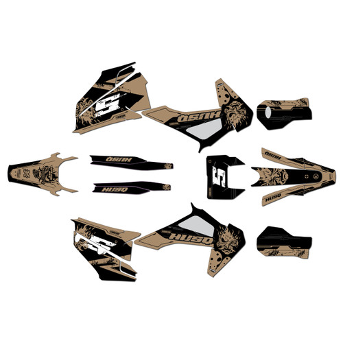 husqvarna fe501 graphics kit 2020-2023 night series tan