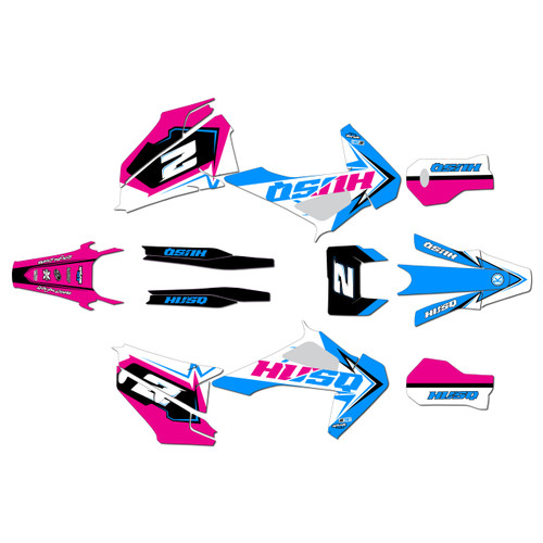 husqvarna fe501 graphics kit 2020-2023 razor series magenta