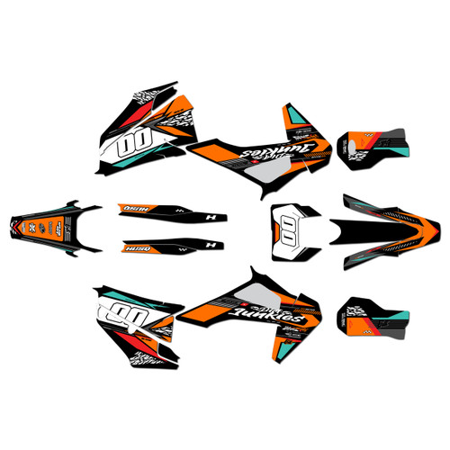 husqvarna fe450 graphics kit 2020-2023 rugged series orange