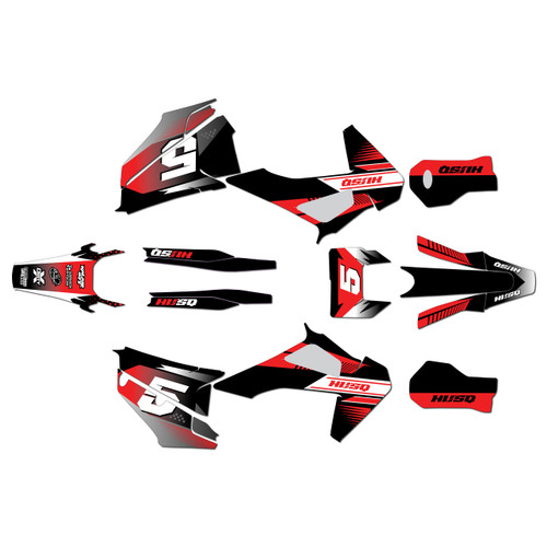 husqvarna fe450 graphics kit 2020-2023 turbo series red