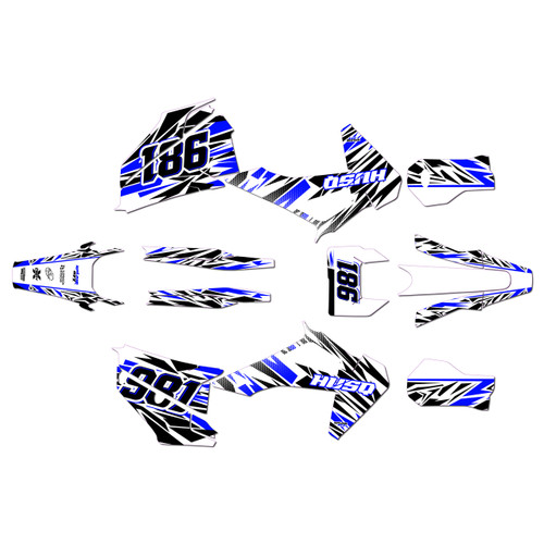 husqvarna fe450 graphics kit 2020-2023 twitch series blue-shift