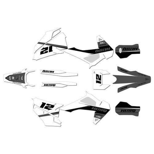 husqvarna fe501 graphics kit 2020-2023 vendetta series white