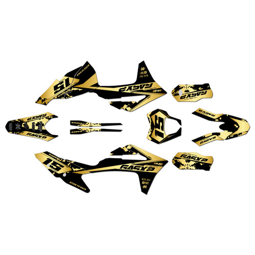 GasGas MC125 MC250 MC250F MC350F MC450F graphics kit 2021-2023 cloaked series gold