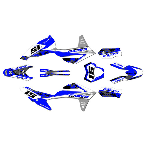 gasgas mc250 graphics kit 2021-2023 cloaked series blue
