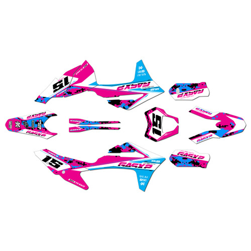 GasGas MC125 MC250 MC250F MC350F MC450F graphics kit 2021-2023 cloaked series magenta