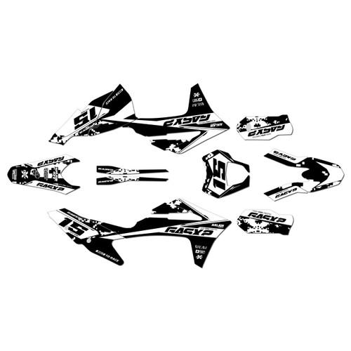 gasgas mc450f graphics kit 2021-2023 cloaked series white