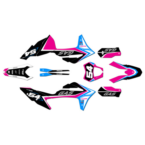 gasgas mc250f graphics kit 2021-2023 inferno series magenta