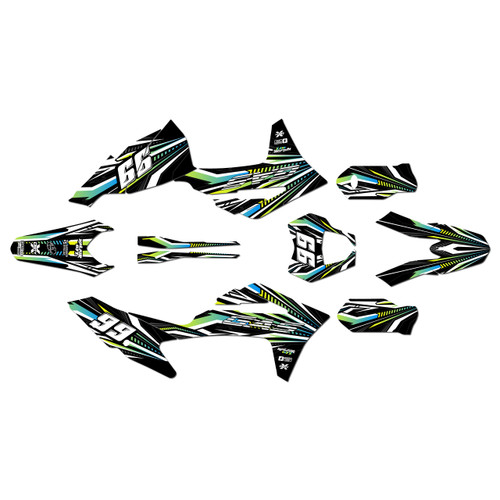 gasgas mc125 graphics kit 2021-2023 prime series green