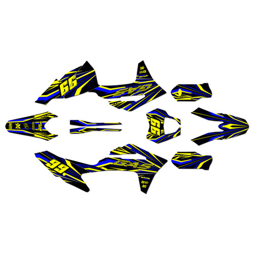 gasgas mc250 graphics kit 2021-2023 prime series yellow
