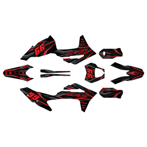 gasgas mc350f graphics kit 2021-2023 prime series red-shift