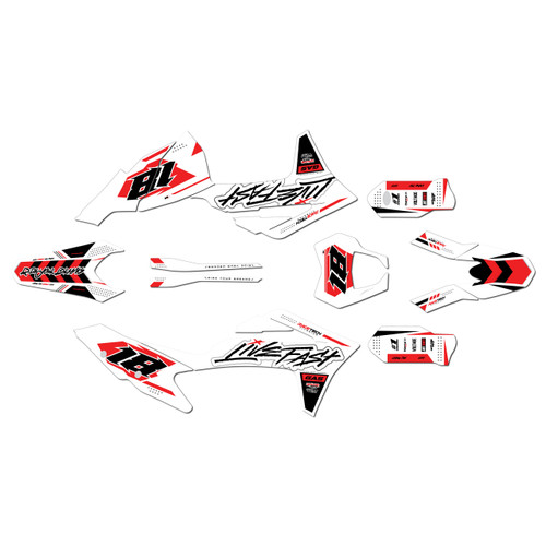 GasGas MC125 MC250 MC250F MC350F MC450F graphics kit 2021-2023 rebel series red-shift