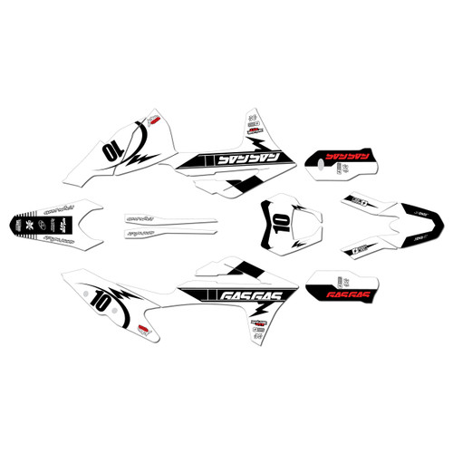 gasgas mc350f graphics kit 2021-2023 speed series white
