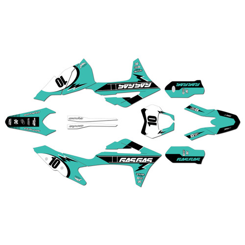 gasgas mc450f graphics kit 2021-2023 speed series teal