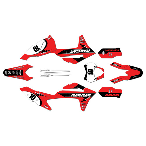 gasgas mc250 graphics kit 2021-2023 speed series red
