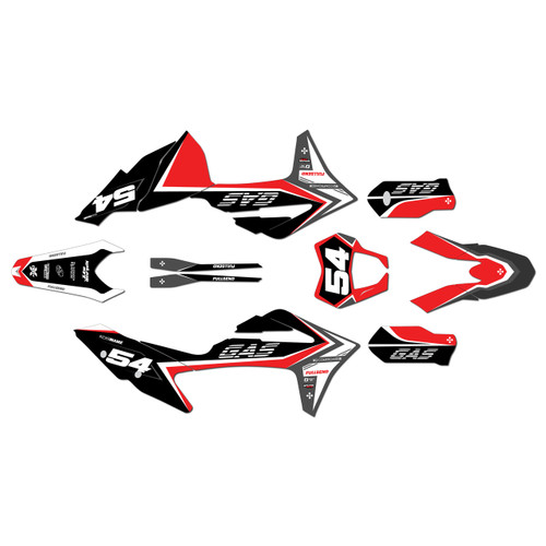 gasgas ec250 graphics kit 2021-2023 inferno series red