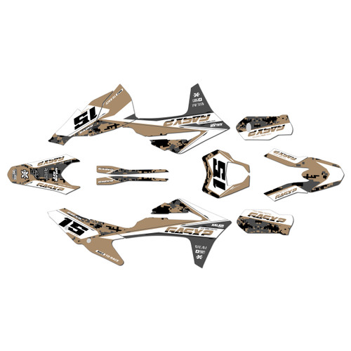 gasgas ex250f graphics kit 2021-2023 cloaked series tan