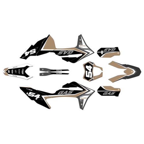 gasgas ec300 graphics kit 2021-2023 inferno series tan