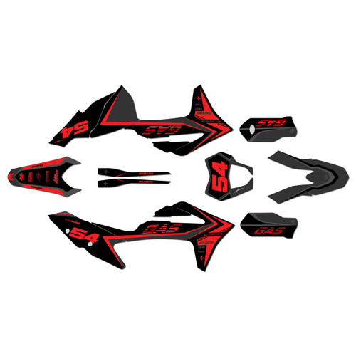 gasgas ec300f graphics kit 2021-2023 inferno series red-shift