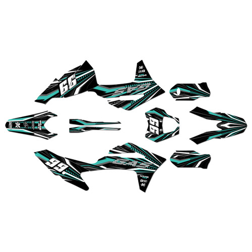 gasgas ec250 graphics kit 2021-2023 prime series teal