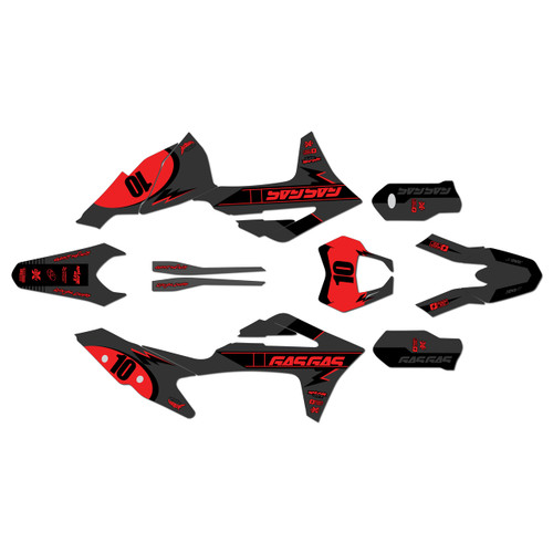 gasgas ex250 graphics kit 2021-2023 speed series red-shift