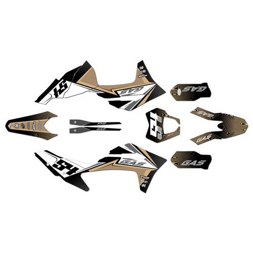 gasgas ec250f graphics kit 2021-2023 swirl series tan