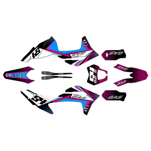 gasgas ex250f graphics kit 2021-2023 swirl series magenta