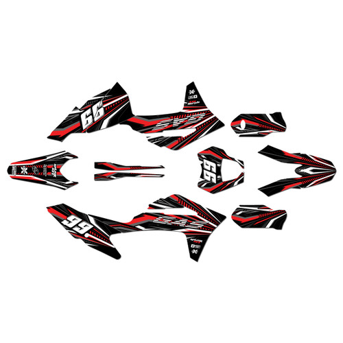 gasgas ex300 graphics kit 2021-2023 prime series red