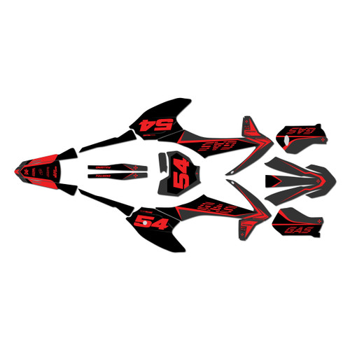 gasgas mc-e5 graphics kit 2021-2023 inferno series red-shift