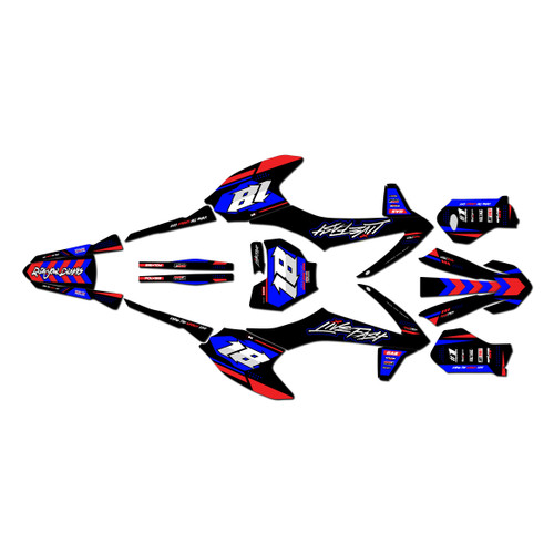gasgas mc50 graphics kit 2021-2023 rebel series blue