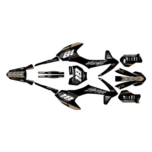 gasgas mc50 graphics kit 2021-2023 rebel series tan