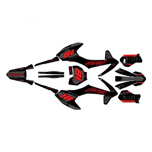 gasgas mc50 graphics kit 2021-2023 rebel series red-shift