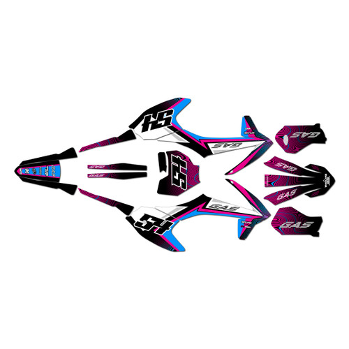 gasgas mc50 graphics kit 2021-2023 swirl series magenta