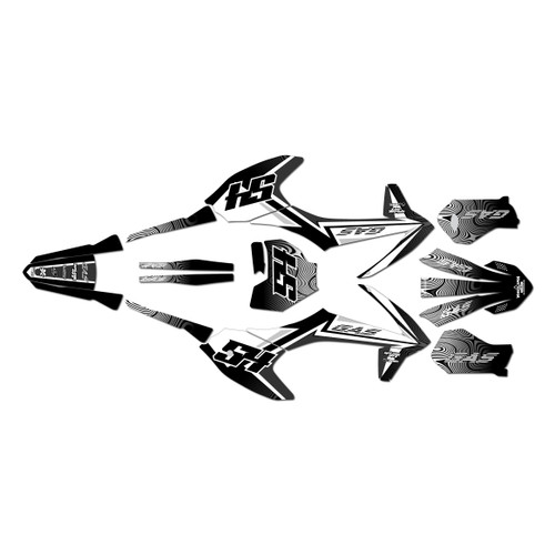 gasgas mc50 graphics kit 2021-2023 swirl series white