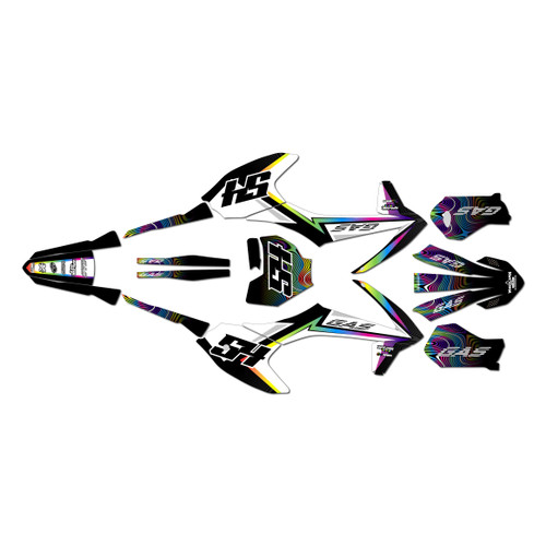 gasgas mc-e5 graphics kit 2021-2023 swirl series rainbow
