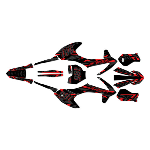 gasgas mc-e3 graphics kit 2021-2023 twitch series red