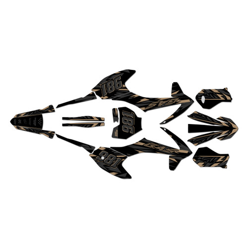 gasgas mc-e3 graphics kit 2021-2023 twitch series tan