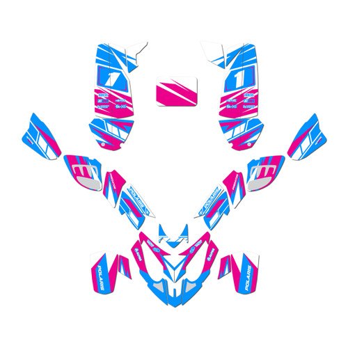 polaris predator500 graphics kit 2002-2007 blazing series magenta