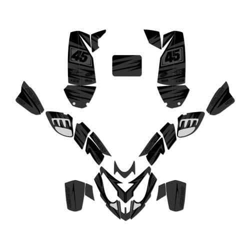 polaris predator500 graphics kit 2002-2007 division series smoke