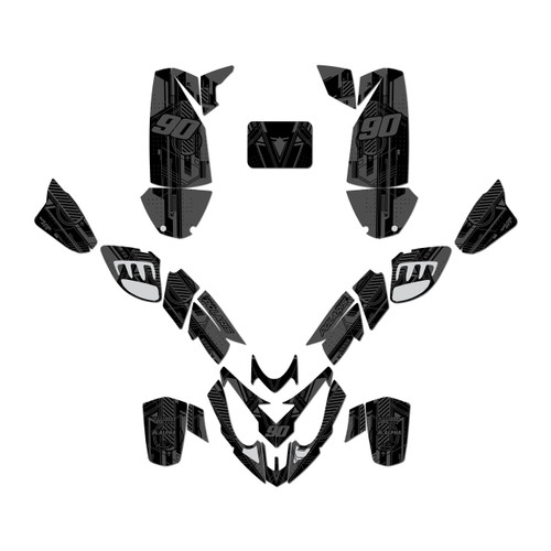 polaris predator500 graphics kit 2002-2007 future series smoke