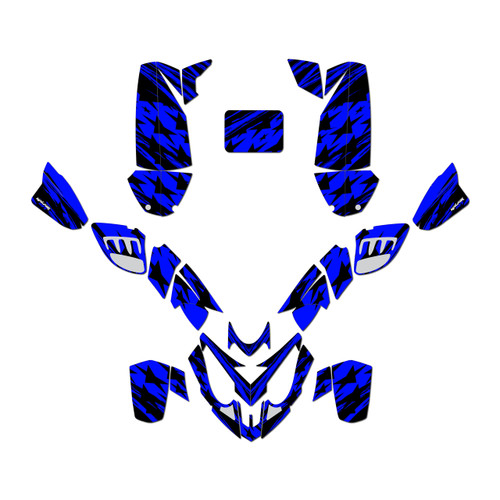 polaris predator500 graphics kit 2002-2007 patriot series blue