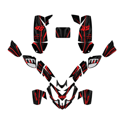 polaris predator500 graphics kit 2002-2007 prime series red-shift