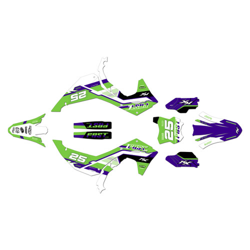 Graphics Kit for Kawasaki KX250X (2025-2026) FastAF Series