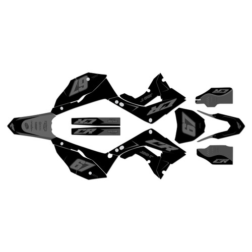 honda cr125 graphics kit 2002-2007 ominous series smoke