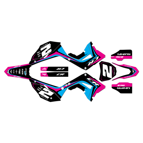 honda cr250 graphics kit 2002-2007 lightning series cm