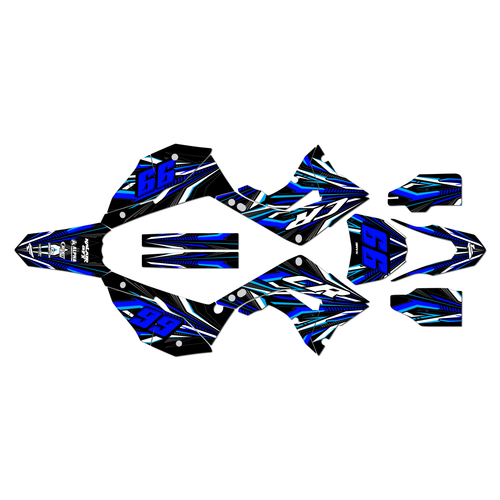 honda cr250 graphics kit 2002-2007 prime series blue