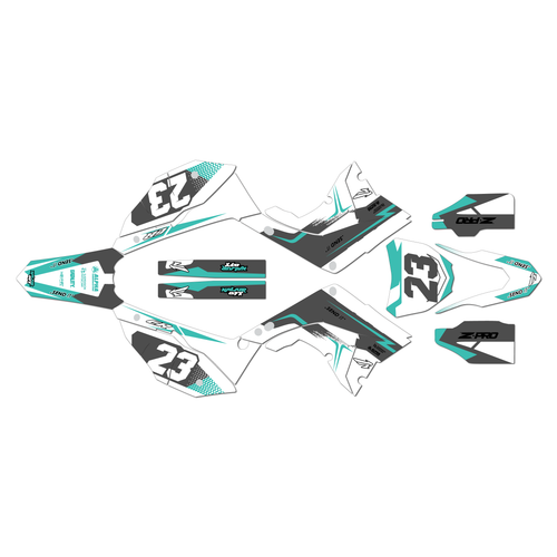 honda cr250 graphics kit 2002-2007 redeemer series teal