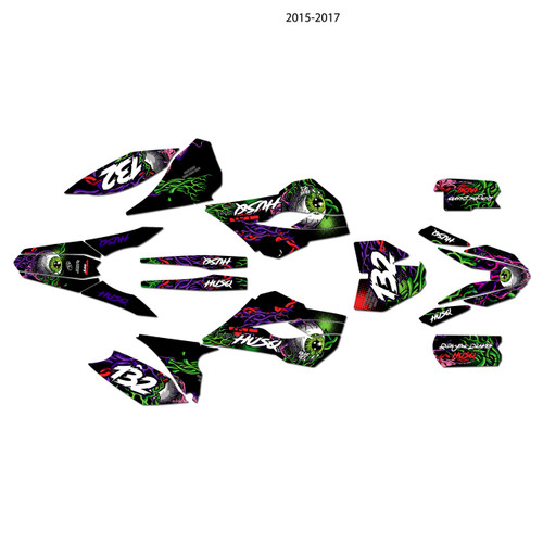 husqvarna tc85 graphics kit 2015-2017 core series green