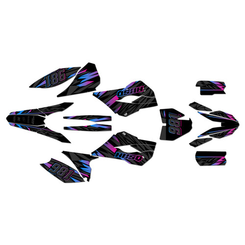 husqvarna tc85 graphics kit 2015-2017 twitch series magenta