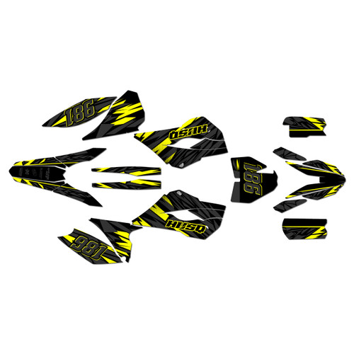 husqvarna tc85 graphics kit 2015-2017 twitch series yellow
