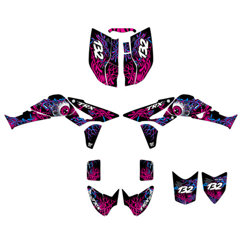 honda trx450r graphics kit 2006-2017 core series magenta